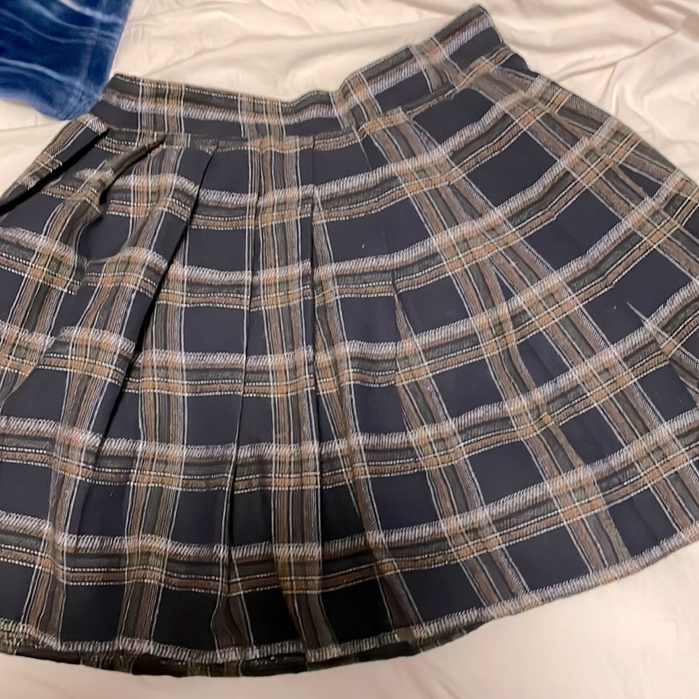 multicolor pleated skirt